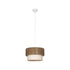GLOBOSTAR® SISSIE 203-0138 Μοντέρνο Κρεμαστό Φωτιστικό Οροφής με Ντουί 1 x E27 AC 220-240V IP20 - Καφέ & Μπεζ - Μ30 x Π30 x Υ23cm
