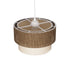 GLOBOSTAR® SISSIE 203-0138 Μοντέρνο Κρεμαστό Φωτιστικό Οροφής με Ντουί 1 x E27 AC 220-240V IP20 - Καφέ & Μπεζ - Μ30 x Π30 x Υ23cm