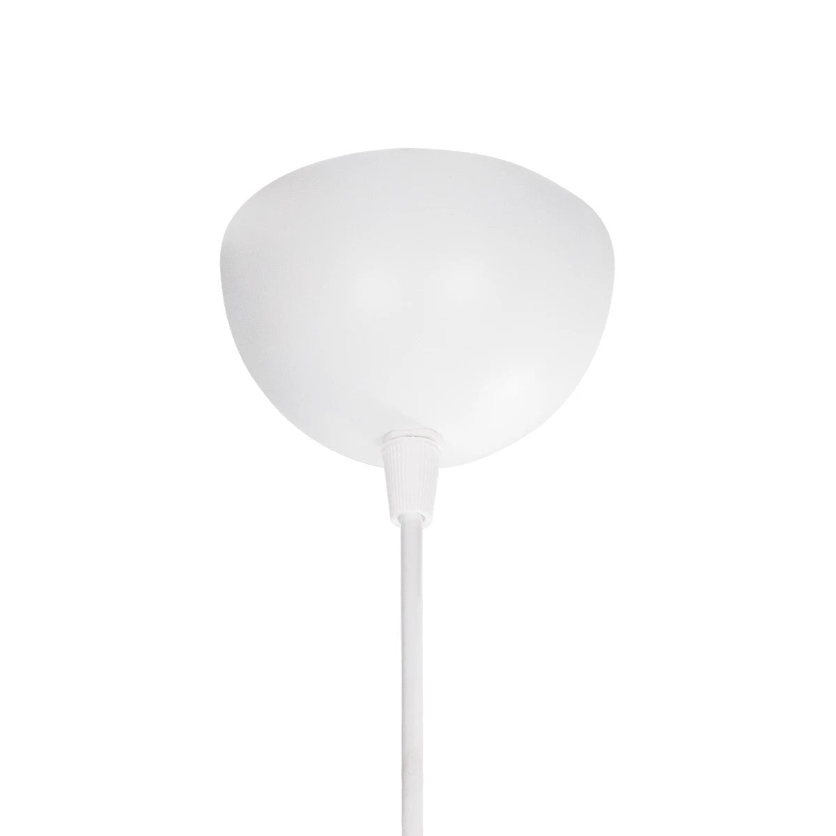 GloboStar® SISSIE 203-0139 Μοντέρνο Κρεμαστό Φωτιστικό Καπέλο Μονόφωτο 1 x E27 IP20 Μαύρο & Λευκό Ύφασμα - Μ30 x Π30 x Υ23cm - ledmania.gr