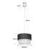 GLOBOSTAR® SISSIE 203-0140 Μοντέρνο Κρεμαστό Φωτιστικό Οροφής με Ντουί 1 x E27 AC 220-240V IP20 - Μαύρο & Μπεζ - Μ30 x Π30 x Υ23cm - ledmania.gr