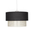GLOBOSTAR® SISSIE 203-0140 Μοντέρνο Κρεμαστό Φωτιστικό Οροφής με Ντουί 1 x E27 AC 220-240V IP20 - Μαύρο & Μπεζ - Μ30 x Π30 x Υ23cm - ledmania.gr