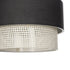 GLOBOSTAR® SISSIE 203-0140 Μοντέρνο Κρεμαστό Φωτιστικό Οροφής με Ντουί 1 x E27 AC 220-240V IP20 - Μαύρο & Μπεζ - Μ30 x Π30 x Υ23cm - ledmania.gr