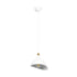 GLOBOSTAR® RIVE 203-0141 Μοντέρνο Κρεμαστό Φωτιστικό Οροφής με Ντουί 1 x E27 AC 220-240V IP20 - Λευκό & Χρυσό - Μ22 x Π20 x Υ22cm
