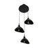 GLOBOSTAR® RIVE 203-0144 Μοντέρνο Κρεμαστό Φωτιστικό Οροφής με Ντουί 3 x E27 AC 220-240V IP20 - Μάυρο & Χάλκινο - Μ40 x Π40 x Υ65cm - ledmania.gr