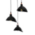 GLOBOSTAR® RIVE 203-0144 Μοντέρνο Κρεμαστό Φωτιστικό Οροφής με Ντουί 3 x E27 AC 220-240V IP20 - Μάυρο & Χάλκινο - Μ40 x Π40 x Υ65cm - ledmania.gr