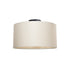 GloboStar® CILIO 203-0154 Μοντέρνο Φωτιστικό Οροφής Καπέλο Μονόφωτο 1 x E27 IP20 Μπεζ Ύφασμα - Μ38 x Π38 x Υ21cm - ledmania.gr