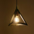 GLOBOSTAR® TRIANGLE 203-0161 Μοντέρνο Κρεμαστό Φωτιστικό Οροφής με Ντουί 1 x E27 AC 220-240V IP20 - Μάυρο & Χάλκινο - Μ24 x Π24 x Υ22cm