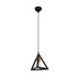 GLOBOSTAR® TRIANGLE 203-0161 Μοντέρνο Κρεμαστό Φωτιστικό Οροφής με Ντουί 1 x E27 AC 220-240V IP20 - Μάυρο & Χάλκινο - Μ24 x Π24 x Υ22cm
