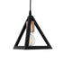GLOBOSTAR® TRIANGLE 203-0161 Μοντέρνο Κρεμαστό Φωτιστικό Οροφής με Ντουί 1 x E27 AC 220-240V IP20 - Μάυρο & Χάλκινο - Μ24 x Π24 x Υ22cm