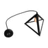 GLOBOSTAR® TRIANGLE 203-0161 Μοντέρνο Κρεμαστό Φωτιστικό Οροφής με Ντουί 1 x E27 AC 220-240V IP20 - Μάυρο & Χάλκινο - Μ24 x Π24 x Υ22cm