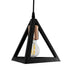 GLOBOSTAR® TRIANGLE 203-0162 Μοντέρνο Κρεμαστό Φωτιστικό Οροφής με Ντουί 3 x E27 AC 220-240V IP20 - Μάυρο & Χάλκινο - Μ67 x Π67 x Υ50cm - ledmania.gr
