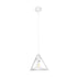 GLOBOSTAR® TRIANGLE 203-0163 Μοντέρνο Κρεμαστό Φωτιστικό Οροφής με Ντουί 1 x E27 AC 220-240V IP20 - Λευκό - Μ24 x Π24 x Υ22cm - ledmania.gr