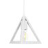 GLOBOSTAR® TRIANGLE 203-0163 Μοντέρνο Κρεμαστό Φωτιστικό Οροφής με Ντουί 1 x E27 AC 220-240V IP20 - Λευκό - Μ24 x Π24 x Υ22cm - ledmania.gr