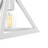 GLOBOSTAR® TRIANGLE 203-0163 Μοντέρνο Κρεμαστό Φωτιστικό Οροφής με Ντουί 1 x E27 AC 220-240V IP20 - Λευκό - Μ24 x Π24 x Υ22cm - ledmania.gr