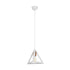 GLOBOSTAR® TRIANGLE 203-0165 Μοντέρνο Κρεμαστό Φωτιστικό Οροφής με Ντουί 1 x E27 AC 220-240V IP20 - Λευκό & Χάλκινο - Μ24 x Π24 x Υ22cm