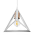 GLOBOSTAR® TRIANGLE 203-0165 Μοντέρνο Κρεμαστό Φωτιστικό Οροφής με Ντουί 1 x E27 AC 220-240V IP20 - Λευκό & Χάλκινο - Μ24 x Π24 x Υ22cm