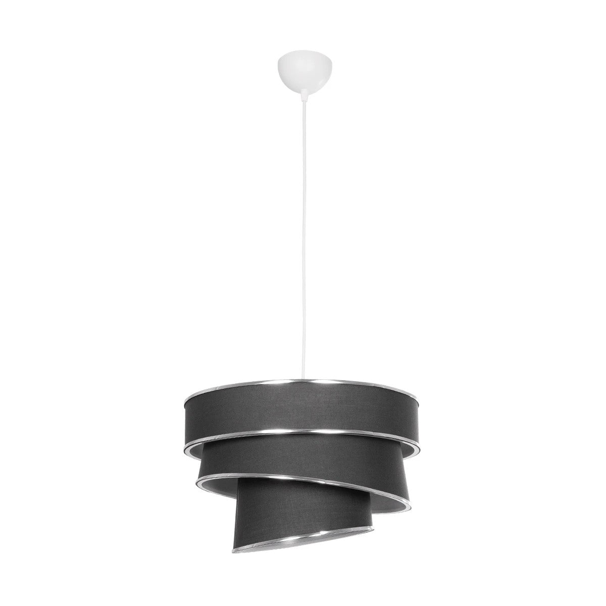 GLOBOSTAR® SIERA 203-0167 Μοντέρνο Κρεμαστό Φωτιστικό Οροφής με Ντουί 1 x E27 AC 220-240V IP20 - Γκρι & Ασημί - Μ38 x Π38 x Υ26cm