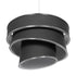 GLOBOSTAR® SIERA 203-0167 Μοντέρνο Κρεμαστό Φωτιστικό Οροφής με Ντουί 1 x E27 AC 220-240V IP20 - Γκρι & Ασημί - Μ38 x Π38 x Υ26cm