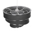 GLOBOSTAR® SIERA 203-0167 Μοντέρνο Κρεμαστό Φωτιστικό Οροφής με Ντουί 1 x E27 AC 220-240V IP20 - Γκρι & Ασημί - Μ38 x Π38 x Υ26cm