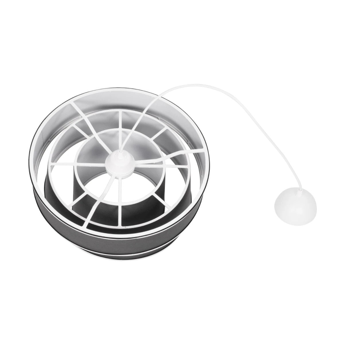 GLOBOSTAR® SIERA 203-0167 Μοντέρνο Κρεμαστό Φωτιστικό Οροφής με Ντουί 1 x E27 AC 220-240V IP20 - Γκρι & Ασημί - Μ38 x Π38 x Υ26cm
