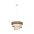 GLOBOSTAR® SIERA 203-0169 Μοντέρνο Κρεμαστό Φωτιστικό Οροφής με Ντουί 1 x E27 AC 220-240V IP20 - Καφέ & Μπεζ - Μ38 x Π38 x Υ26cm