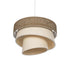 GLOBOSTAR® SIERA 203-0169 Μοντέρνο Κρεμαστό Φωτιστικό Οροφής με Ντουί 1 x E27 AC 220-240V IP20 - Καφέ & Μπεζ - Μ38 x Π38 x Υ26cm