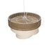 GLOBOSTAR® SIERA 203-0169 Μοντέρνο Κρεμαστό Φωτιστικό Οροφής με Ντουί 1 x E27 AC 220-240V IP20 - Καφέ & Μπεζ - Μ38 x Π38 x Υ26cm