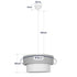 GLOBOSTAR® LIVA 203-0175 Μοντέρνο Κρεμαστό Φωτιστικό Οροφής με Ντουί 1 x E27 AC 220-240V IP20 - Καφέ & Μπεζ - Μ38 x Π38 x Υ30cm