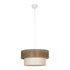 GLOBOSTAR® LIVA 203-0175 Μοντέρνο Κρεμαστό Φωτιστικό Οροφής με Ντουί 1 x E27 AC 220-240V IP20 - Καφέ & Μπεζ - Μ38 x Π38 x Υ30cm