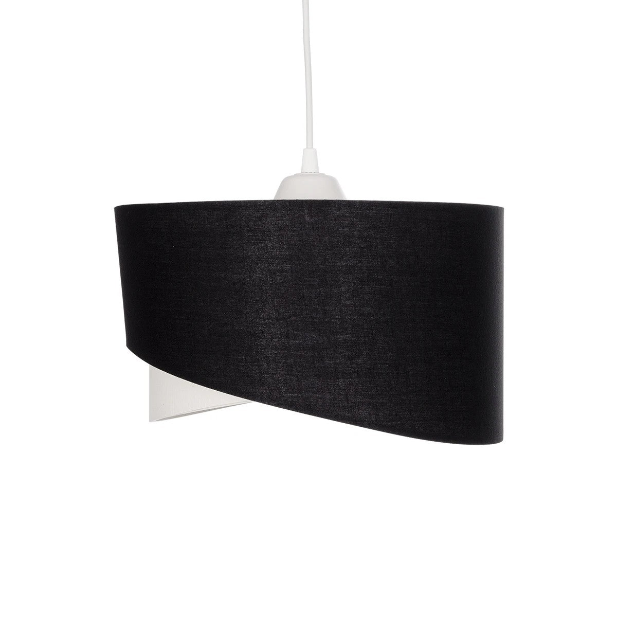 GLOBOSTAR® LILI 203-0176 Μοντέρνο Κρεμαστό Φωτιστικό Οροφής με Ντουί 1 x E27 AC 220-240V IP20 - Μαύρο & Λευκό - Μ30 x Π30 x Υ22cm