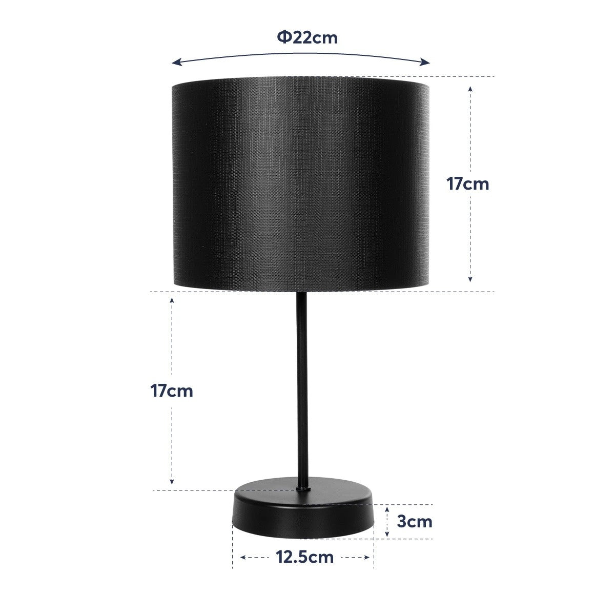 GLOBOSTAR® WIZ 203-0180 Μοντέρνο Επιτραπέζιο Φωτιστικό Πορτατίφ με Ντουί 1 x E27 AC 220-240V IP20 - Χρυσο & Μπεζ - Μ22 x Π22 x Υ36.5cm