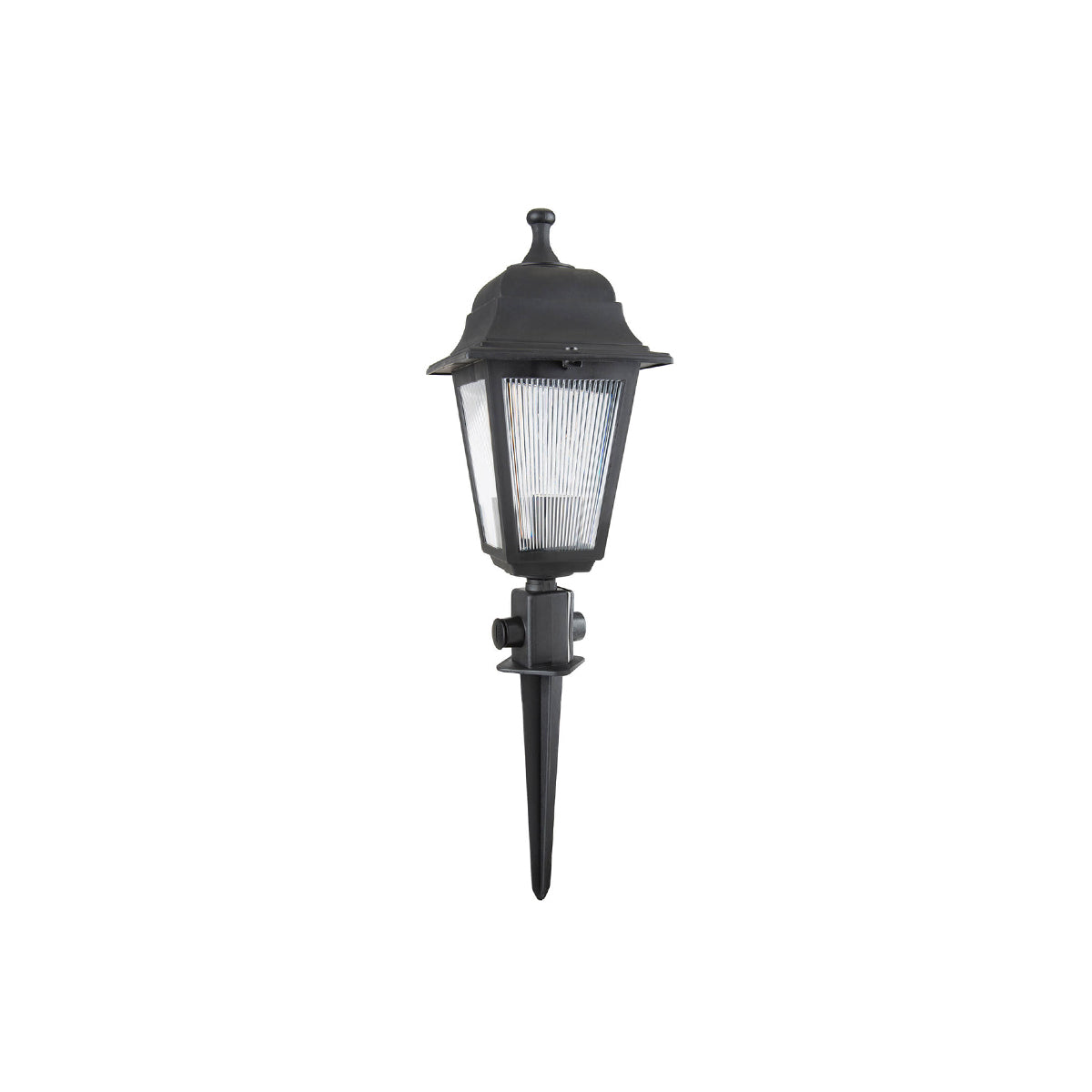 GloboStar® VITRO 203-0193 Vintage Καρφωτό Φωτιστικό Φαναράκι Μονόφωτο 1 x E27 IP44 Μαύρο Πλαστικό Σώμα - Μ16 x Π16 x Υ51cm - ledmania.gr