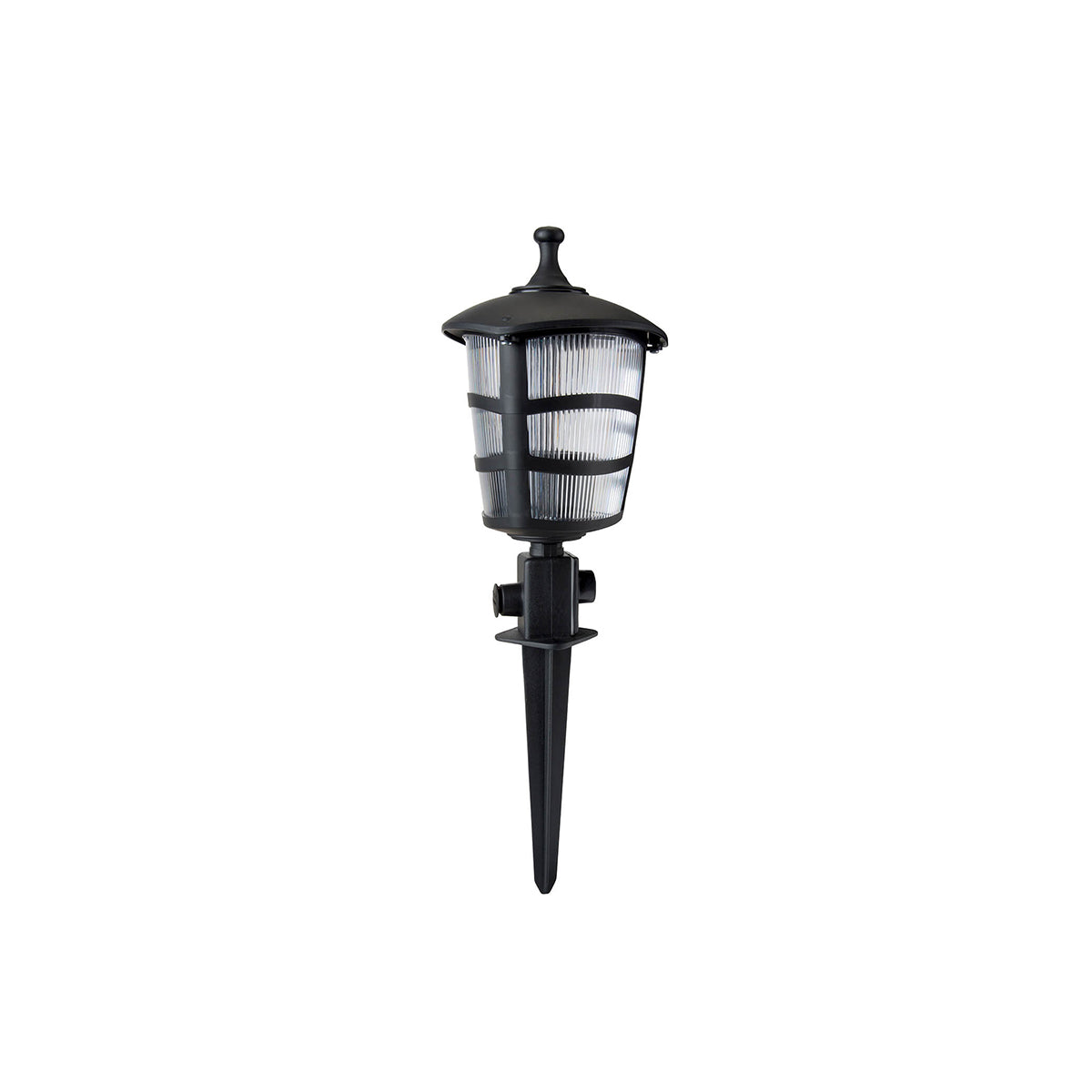 GloboStar® ZARDIN 203-0208 Vintage Καρφωτό Φωτιστικό Φαναράκι Μονόφωτο 1 x E27 IP44 Μαύρο Πλαστικό Σώμα - Μ17 x Π17 x Υ45cm - ledmania.gr