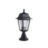 GloboStar® SOLME 203-0210 Vintage Επιδαπέδιο Φωτιστικό Φαναράκι Μονόφωτο 1 x E27 IP44 Μαύρο Πλαστικό Σώμα - Μ15 x Π15 x Υ38cm - ledmania.gr
