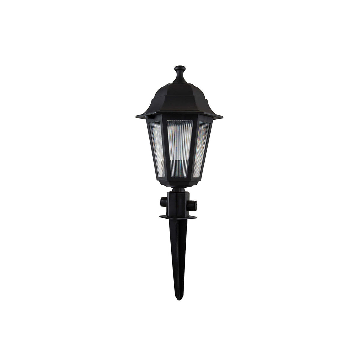 GloboStar® SOLME 203-0213 Vintage Καρφωτό Φωτιστικό Φαναράκι Μονόφωτο 1 x E27 IP44 Μαύρο Πλαστικό Σώμα - Μ15 x Π15 x Υ50cm - ledmania.gr