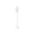 GloboStar® SOLME 203-0222 Vintage Επιδαπέδιο Φωτιστικό Φαναράκι Μονόφωτο 1 x E27 IP44 Λευκό Πλαστικό Σώμα - Μ15 x Π15 x Υ100cm - ledmania.gr