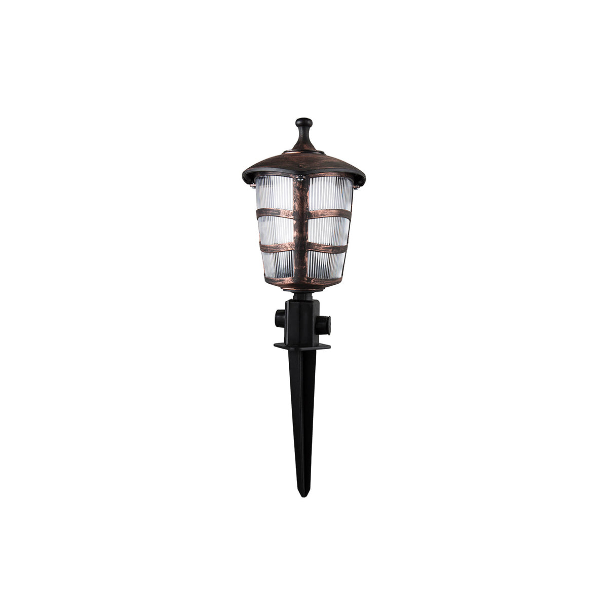 GloboStar® ZARDIN 203-0228 Vintage Καρφωτό Φωτιστικό Φαναράκι Μονόφωτο 1 x E27 IP44 Χάλκινο Πλαστικό Σώμα - Μ17 x Π17 x Υ45cm - ledmania.gr