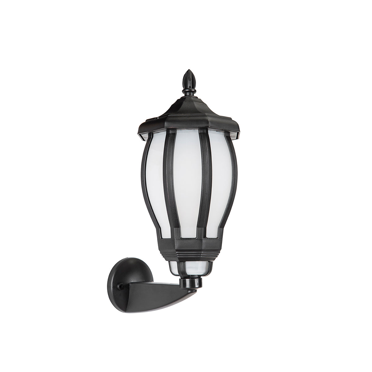 GloboStar® VERDI 203-0229 Vintage Επιτοίχιο Φωτιστικό Φαναράκι Μονόφωτο 1 x E27 IP44 Μαύρο Πλαστικό Σώμα - Μ23 x Π17 x Υ40cm - ledmania.gr
