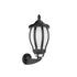 GloboStar® VERDI 203-0229 Vintage Επιτοίχιο Φωτιστικό Φαναράκι Μονόφωτο 1 x E27 IP44 Μαύρο Πλαστικό Σώμα - Μ23 x Π17 x Υ40cm - ledmania.gr
