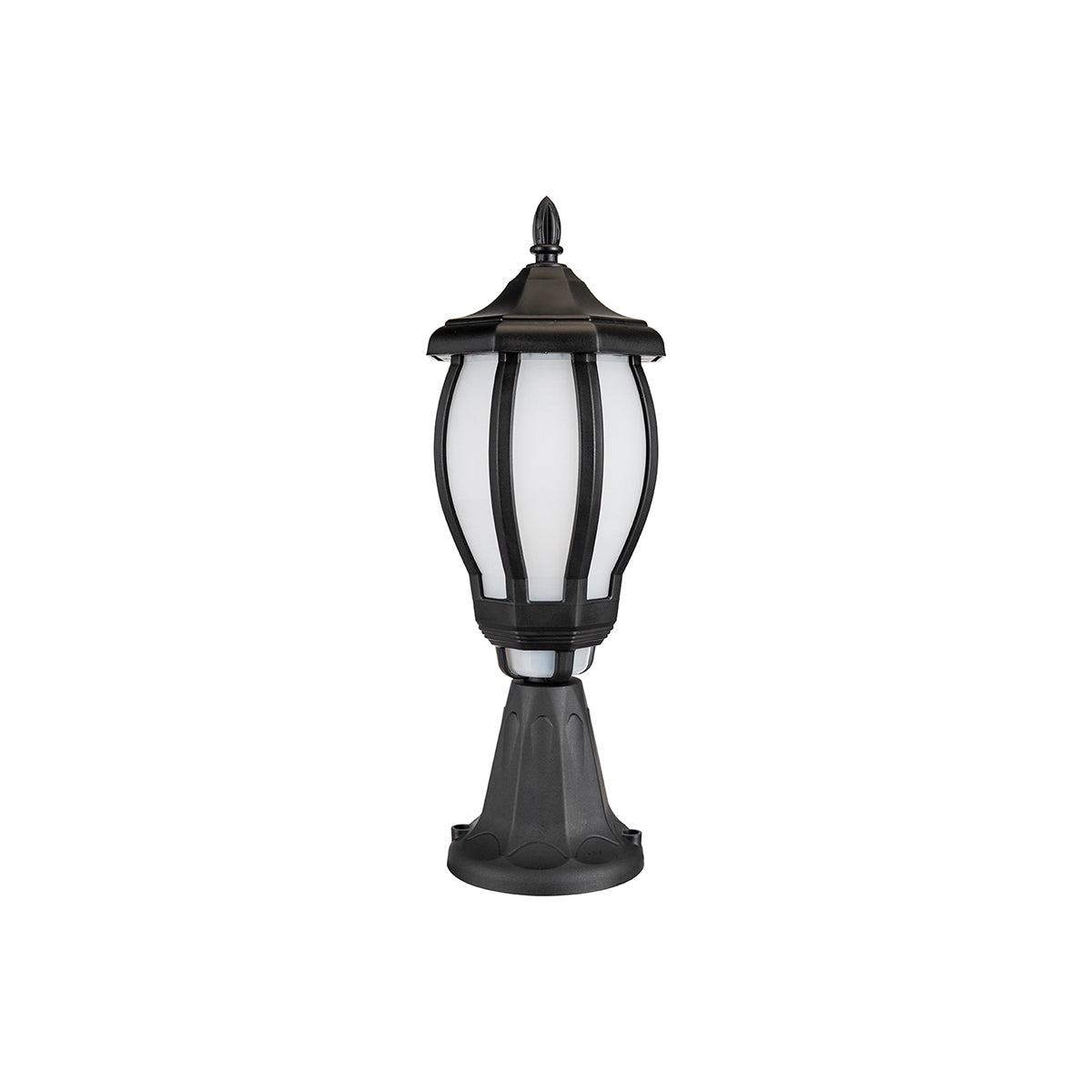 GloboStar® VERDI 203-0231 Vintage Επιδαπέδιο Φωτιστικό Φαναράκι Μονόφωτο 1 x E27 IP44 Μαύρο Πλαστικό Σώμα - Μ17 x Π17 x Υ47cm - ledmania.gr