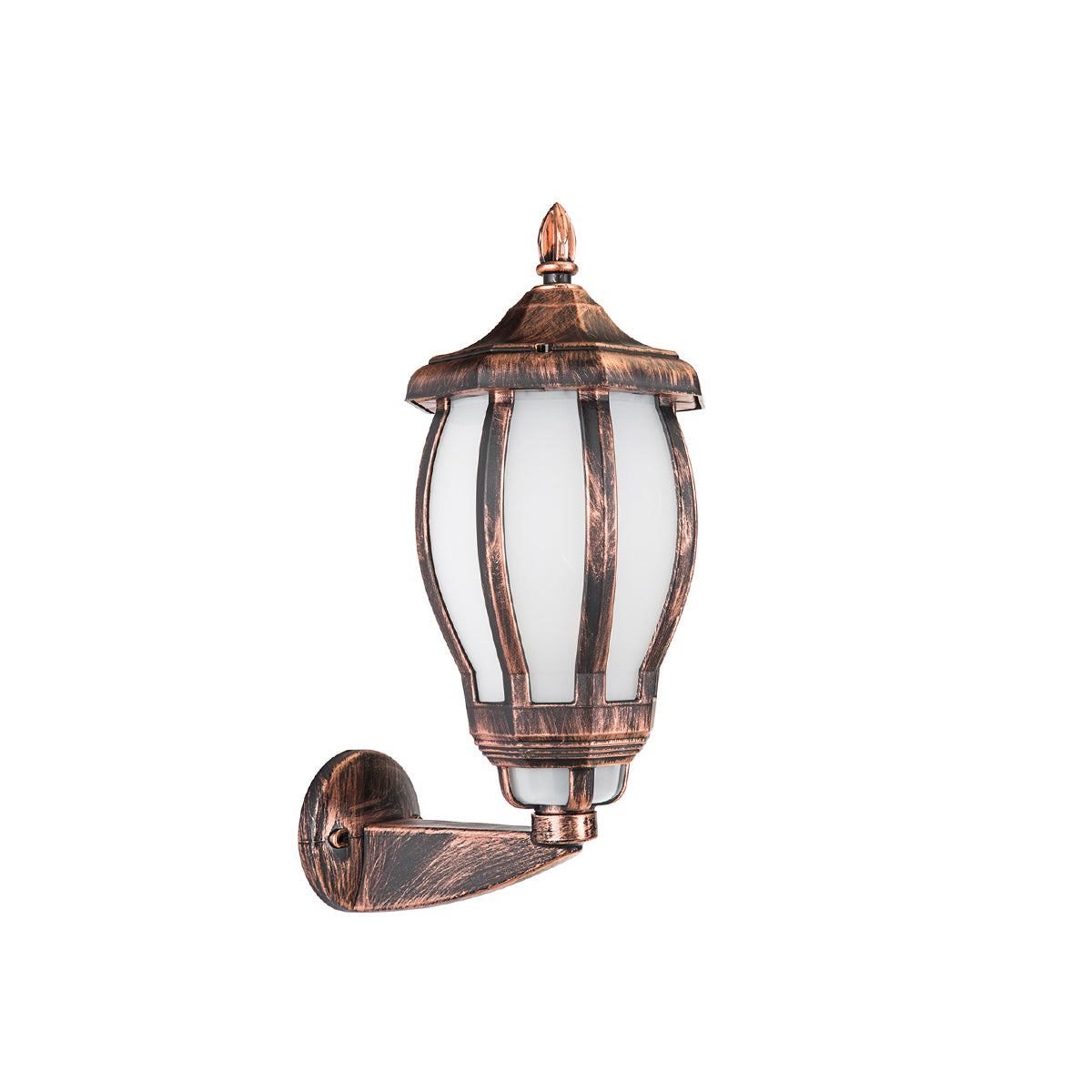 GloboStar® VERDI 203-0233 Vintage Επιτοίχιο Φωτιστικό Φαναράκι Μονόφωτο 1 x E27 IP44 Χάλκινο Πλαστικό Σώμα - Μ23 x Π17 x Υ40cm - ledmania.gr
