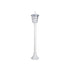GloboStar® ZARDIN 203-0240 Vintage Επιδαπέδιο Φωτιστικό Φαναράκι Μονόφωτο 1 x E27 IP44 Λευκό Πλαστικό Σώμα - Μ16 x Π16 x Υ100cm - ledmania.gr