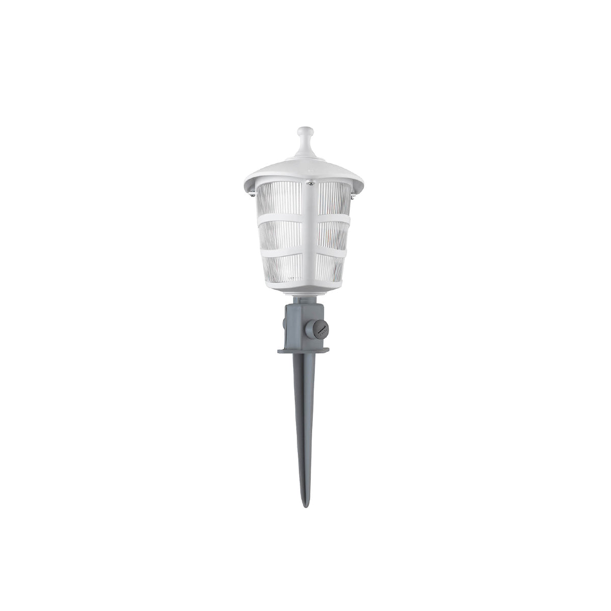 GloboStar® ZARDIN 203-0241 Vintage Καρφωτό Φωτιστικό Φαναράκι Μονόφωτο 1 x E27 IP44 Λευκό Πλαστικό Σώμα - Μ16 x Π16 x Υ51cm - ledmania.gr