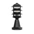 GloboStar® LANTERNA 203-0243 Μοντέρνο Επιδαπέδιο Φωτιστικό Φαναράκι Μονόφωτο 1 x E27 IP44 Μαύρο & Διάφανο Πλαστικό - Μ16 x Π16 x Υ35cm - ledmania.gr