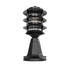 GloboStar® LANTERNA 203-0243 Μοντέρνο Επιδαπέδιο Φωτιστικό Φαναράκι Μονόφωτο 1 x E27 IP44 Μαύρο & Διάφανο Πλαστικό - Μ16 x Π16 x Υ35cm - ledmania.gr