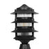 GloboStar® LANTERNA 203-0243 Μοντέρνο Επιδαπέδιο Φωτιστικό Φαναράκι Μονόφωτο 1 x E27 IP44 Μαύρο & Διάφανο Πλαστικό - Μ16 x Π16 x Υ35cm - ledmania.gr