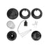 GloboStar® LANTERNA 203-0243 Μοντέρνο Επιδαπέδιο Φωτιστικό Φαναράκι Μονόφωτο 1 x E27 IP44 Μαύρο & Διάφανο Πλαστικό - Μ16 x Π16 x Υ35cm - ledmania.gr