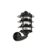 GloboStar® LANTERNA 203-0244 Μοντέρνο Επιτοίχιο Φωτιστικό Φαναράκι Μονόφωτο 1 x E27 IP44 Μαύρο Πλαστικό Σώμα - Μ24 x Π16 x Υ27.5cm - ledmania.gr