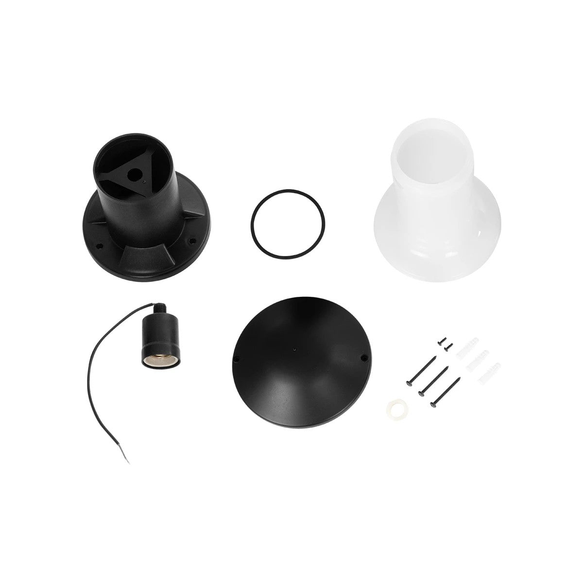 GloboStar® GARDENIO 203-0246 Μοντέρνο Επιδαπέδιο Φωτιστικό Κολωνάκι Κήπου Μονόφωτο 1 x E27 IP44 Μαύρο Πλαστικό - Μ17 x Π17 x Υ32cm