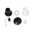 GloboStar® GARDENIO 203-0246 Μοντέρνο Επιδαπέδιο Φωτιστικό Κολωνάκι Κήπου Μονόφωτο 1 x E27 IP44 Μαύρο Πλαστικό - Μ17 x Π17 x Υ32cm